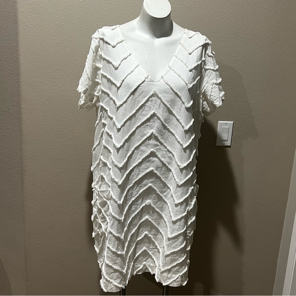 Anthropologie Porridge white pullover short sleeve dress